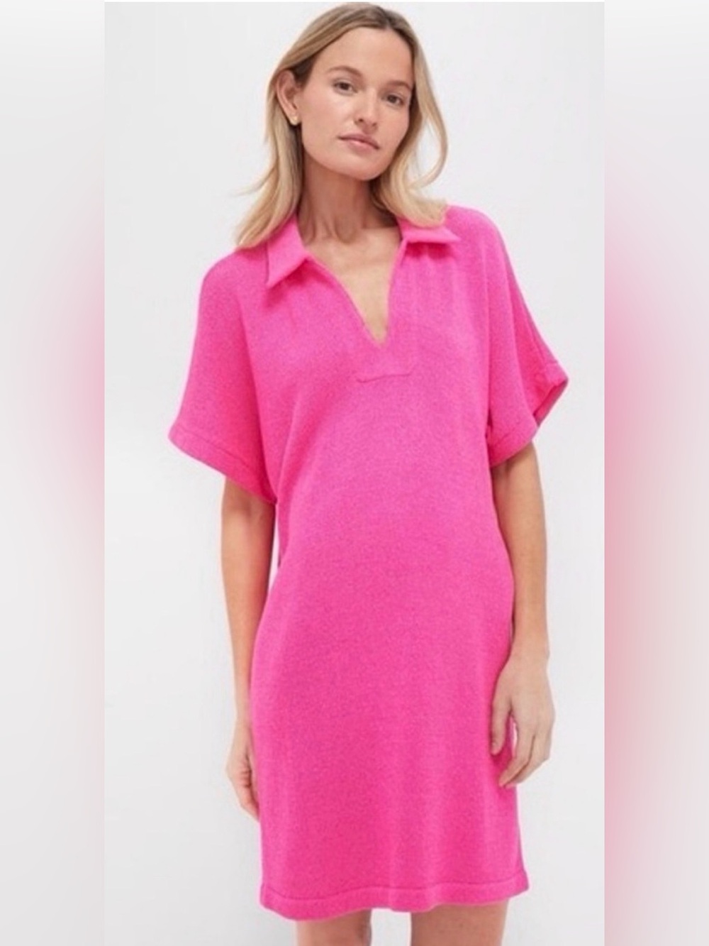 Tuckernuck Pomander Place Hot Pink Maren Mini Polo Dress